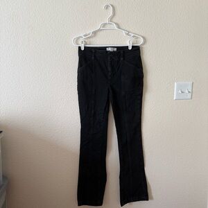 Free People Women’s Charcoal Black Seamed Flare Jeans Size 28